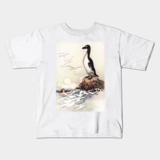 The Last Gairfowl by Warwick Goble Kids T-Shirt